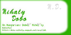 mihaly dobo business card